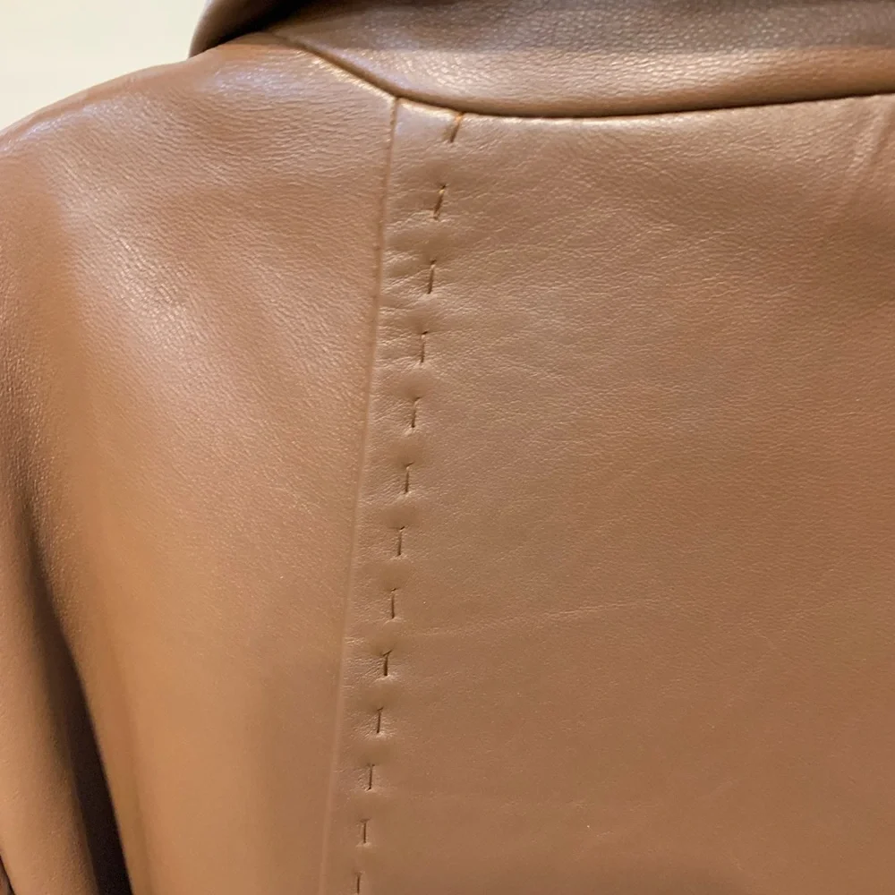 ☀️Brown Leather Coat☀️ NWT - Picture 8 of 11